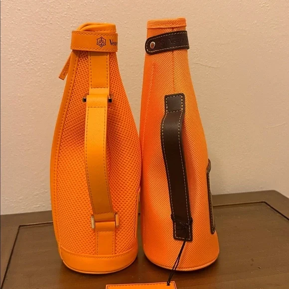 2 Veuve Clicquot Orange Champagne Bottle Covers